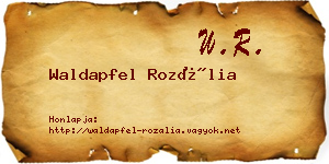 Waldapfel Rozália névjegykártya